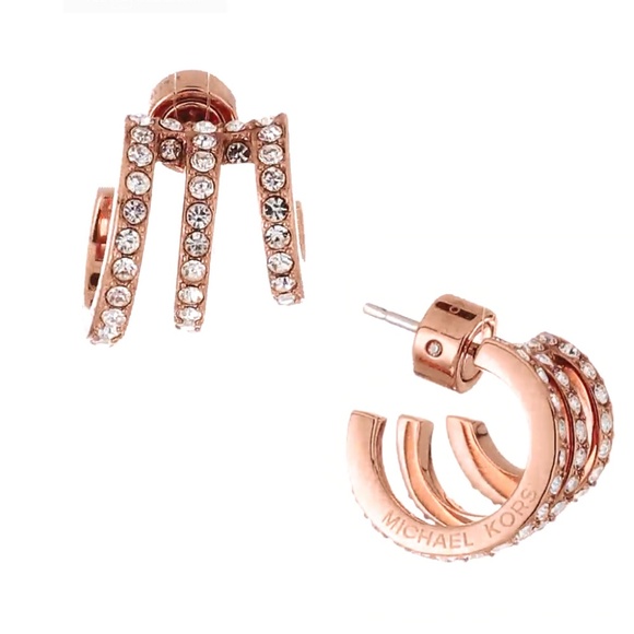 Michael Kors Jewelry - Michael Kors Modern Brilliance Rose Gold Earrings